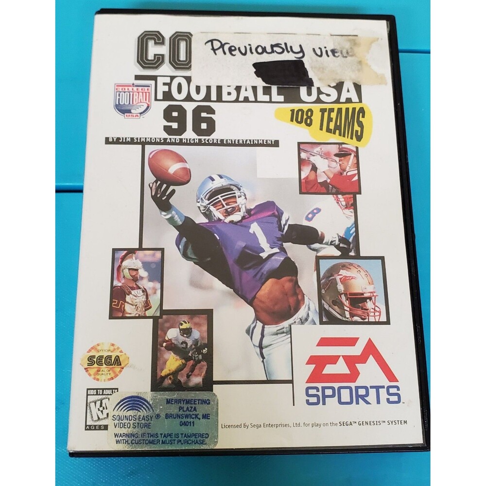 College Football USA 96 (Sega Genesis, 1995) UNTESTED